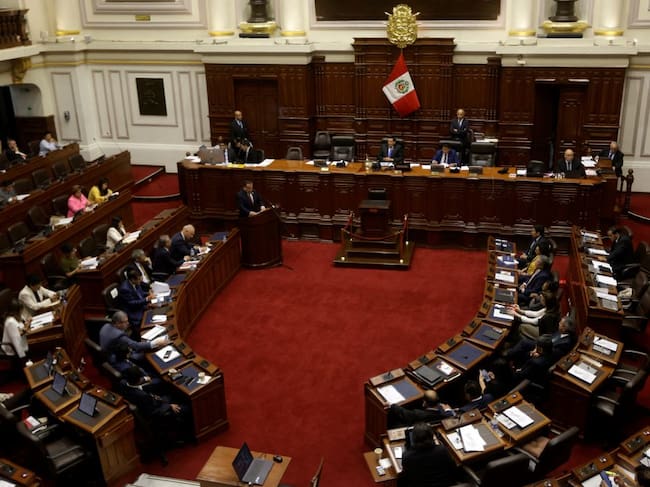 Una sesión en la sala del Congreso del Perú en la ciudad de Lima.