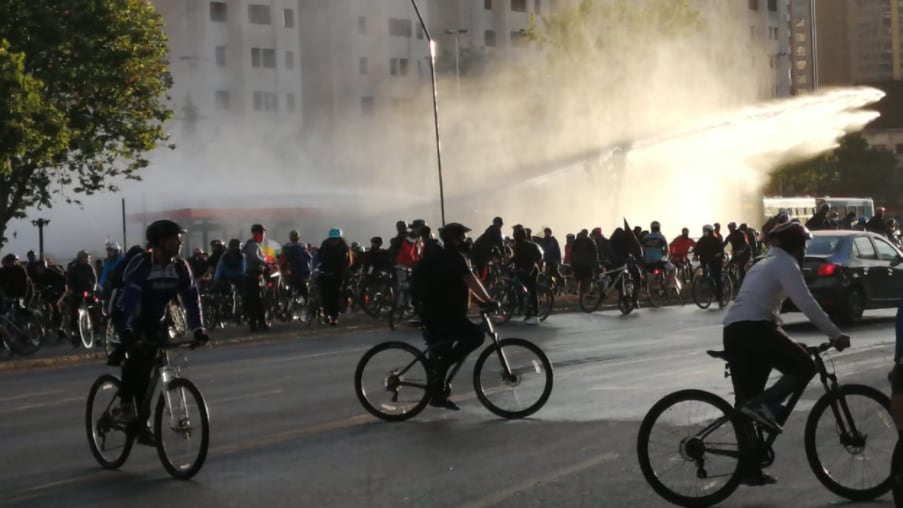 Manifestación de ciclistas