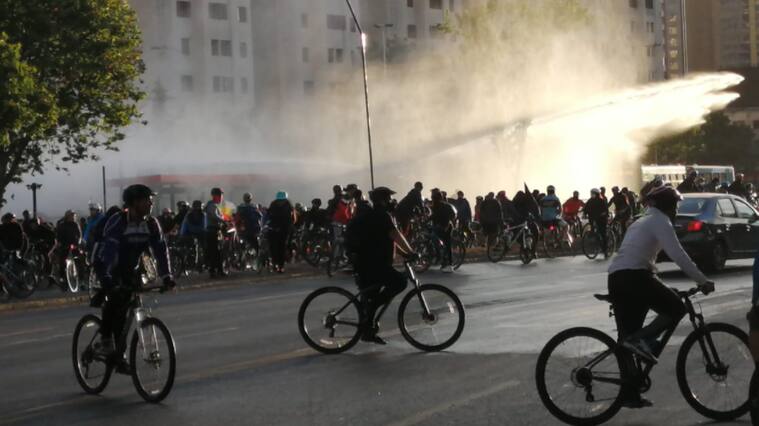 Manifestación de ciclistas