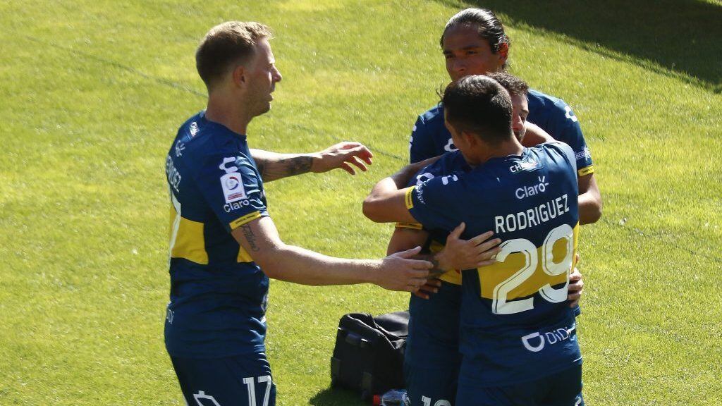 02 DE ENERO DE 2021/VIÑA DEL MARJuan Cuevas en festejo de su gol y el 1-0, durante el partido valido por la fecha 27 del Campeonato Nacional AFP PlanVital 2020, entre Everton y Deportes Iquique, disputado en el Estadio Sausalito.
FOTO: LEONARDO RUBILAR CHANDIA/AGENCIAUNO