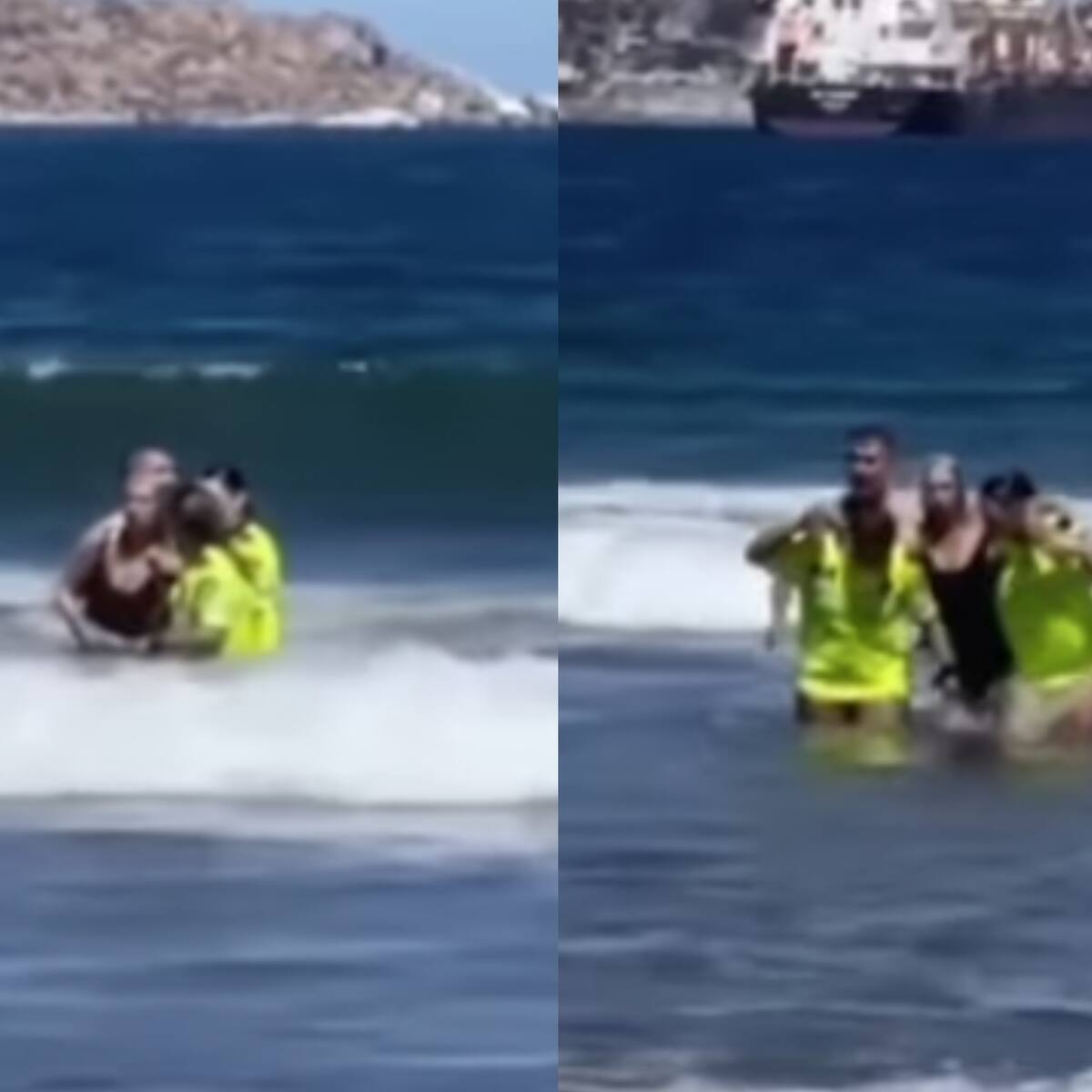 De patrullaje en bicicleta a lanzarse al mar: carabineras rescatan a adulta mayor que se ahogaba en La Serena