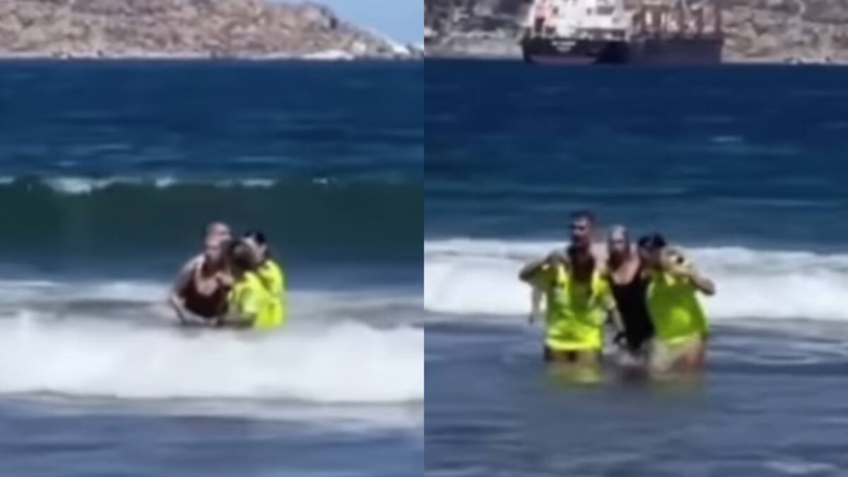 De patrullaje en bicicleta a lanzarse al mar: carabineras rescatan a adulta mayor que se ahogaba en La Serena