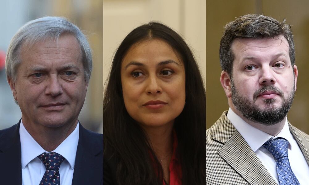 José Antonio Kast, Francesca Muñoz y Johannes Kaiser | Fotos de Agencia UNO