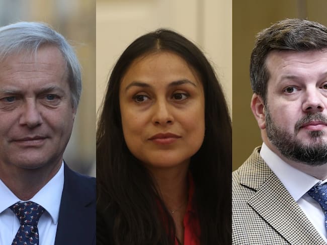 José Antonio Kast, Francesca Muñoz y Johannes Kaiser | Fotos de Agencia UNO
