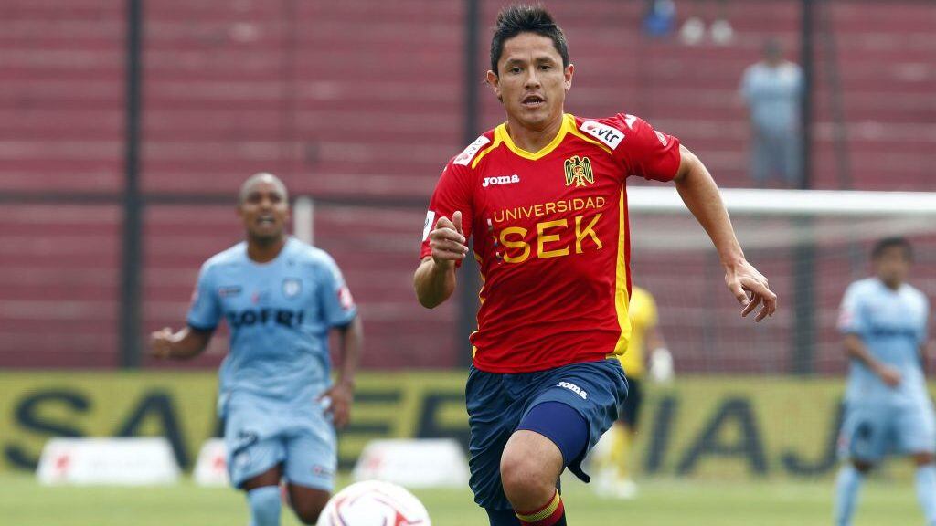 30 de Marzo de 2013/ SANTIAGO.Gustavo Canales, durante el partido valido por la novena fecha del Campeonato Petrobras Temporada 2013 entre Union Española vs Iquique, disputado en el estadio Santa Laura.
FOTO: JAVIER VALDES LARRONDO /AGENCIAUNO