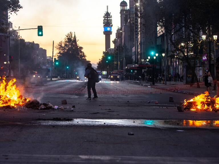 Manifestaciones en Plaza Baquedano