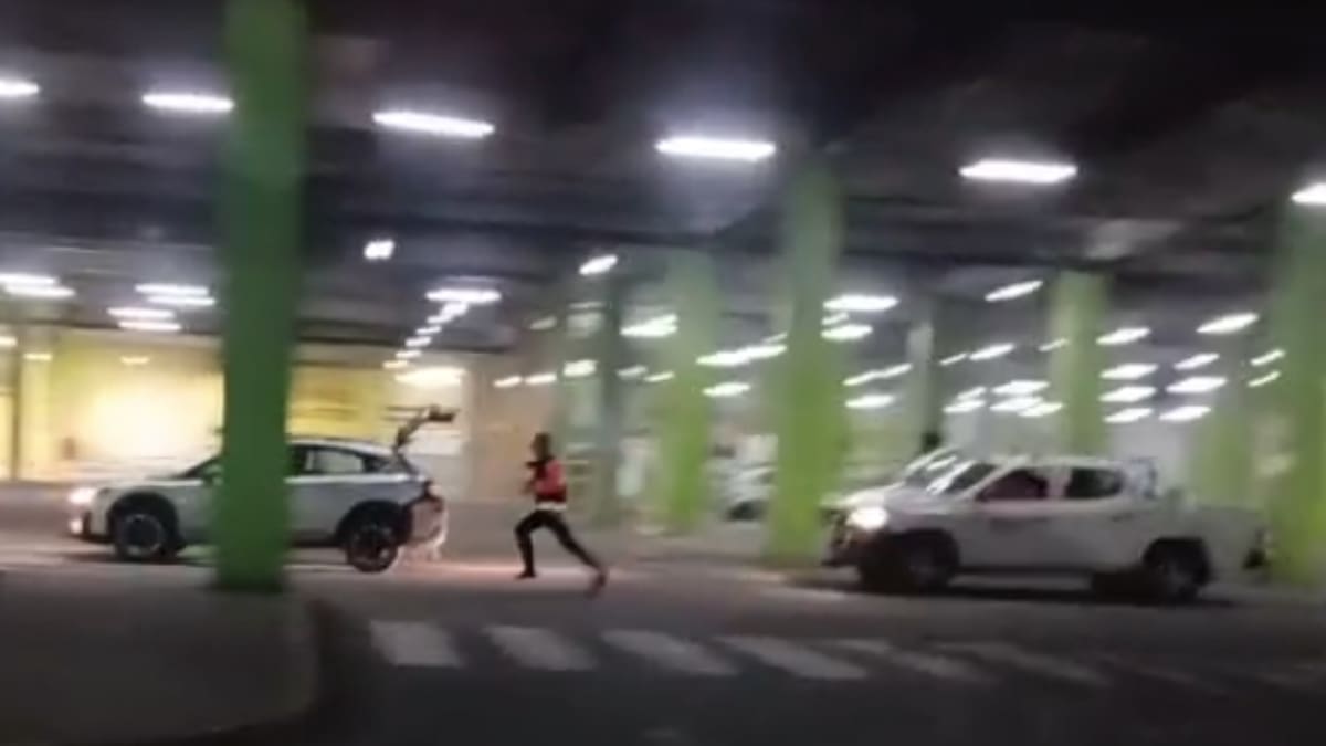 “¡Anda a chocarlos hueón!”: captan violenta persecución de guardias a delincuentes tras robo en mall de Talcahuano