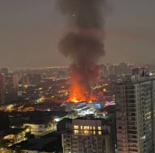 Captura incendio cité De Santiago