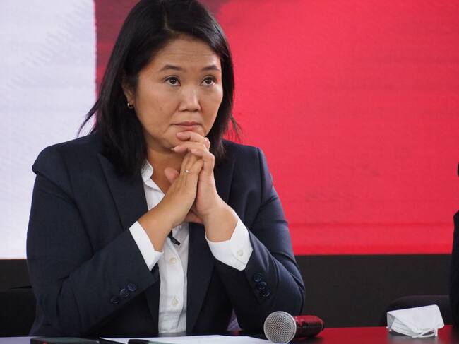 Fujimori durante su tercera derrota electoral a la presidencia en 2021