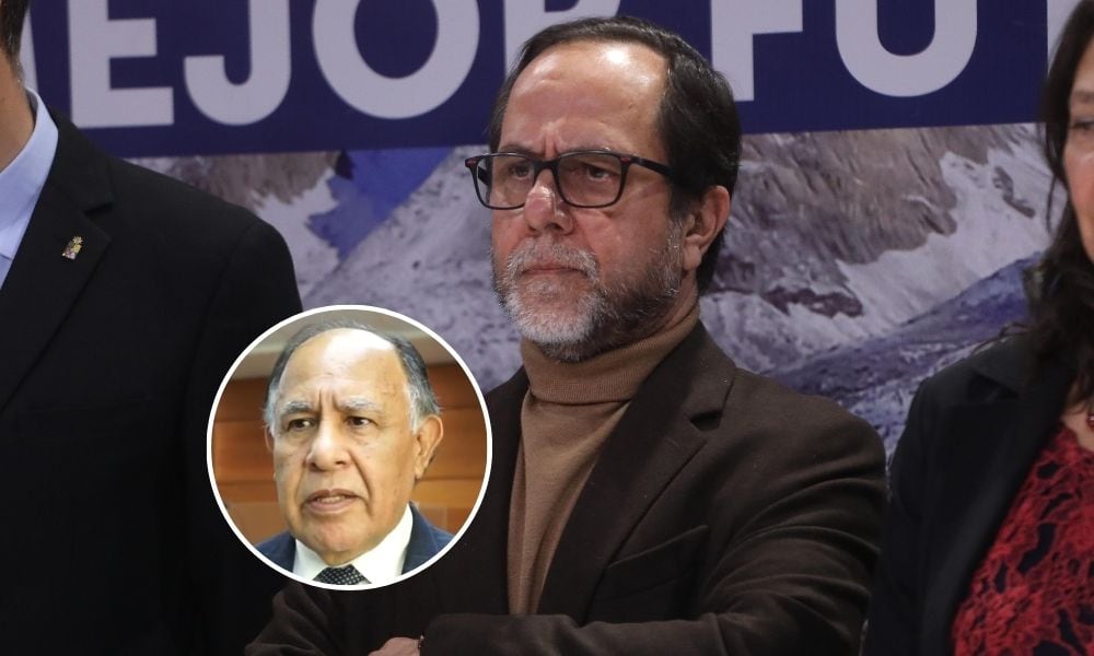 En la imagen de fondo, Ramiro Mendoza (Agencia UNO) y en la imagen pequeña, Diego Simpertigue (captura YouTube Poder Judicial)