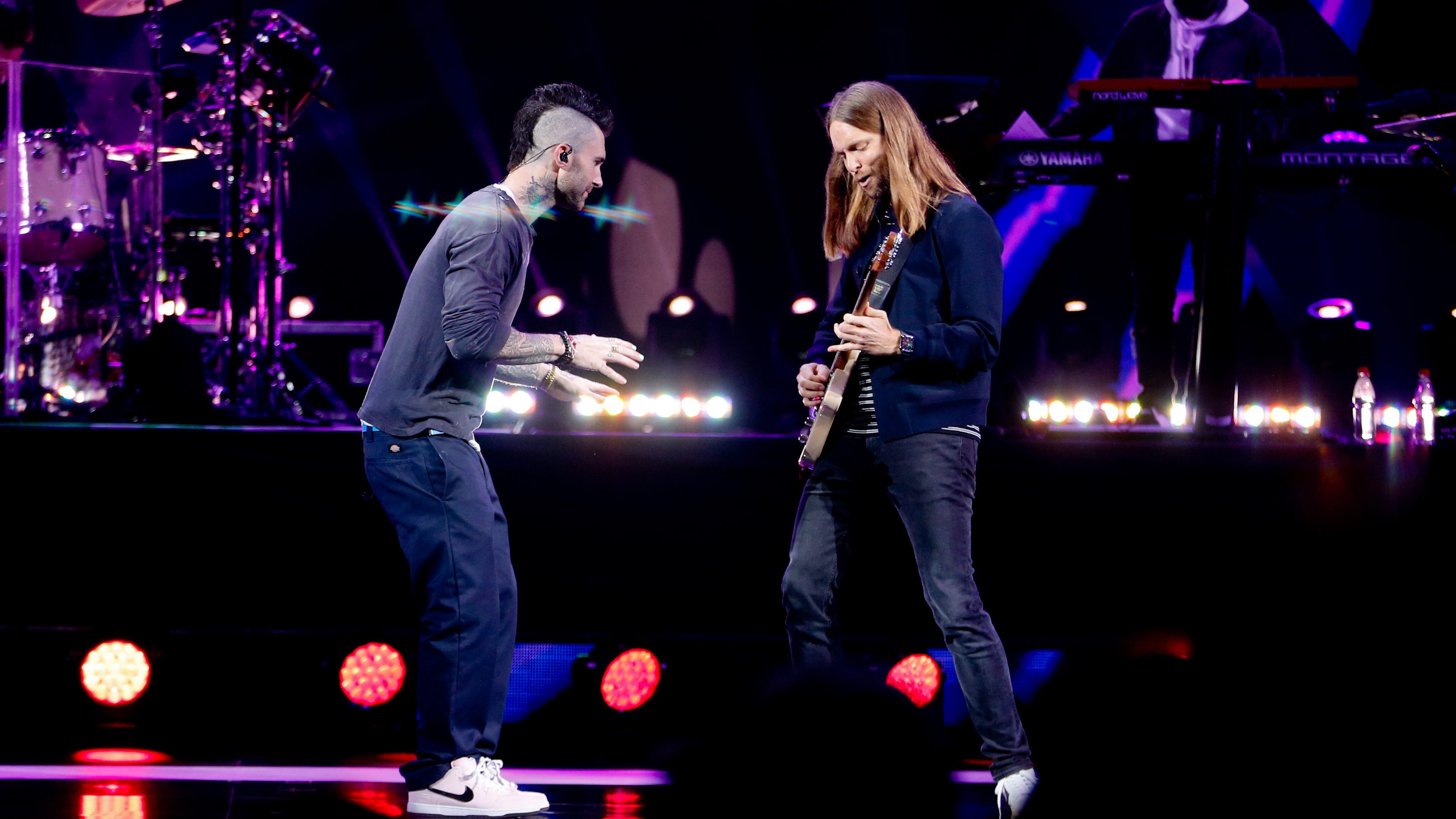 27 de Febrero del 2020/Viña del MarLa Banda Norteamericana Maroon 5 ,durante la quinta noche del Festival de Viña del Mar 2020 realizado en la Quinta Vergara.
FOTO: FRANCISCO LONGA/AGENCIAUNO