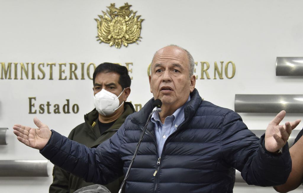 Arturo Murillo cuando era ministro del interior de Bolivia