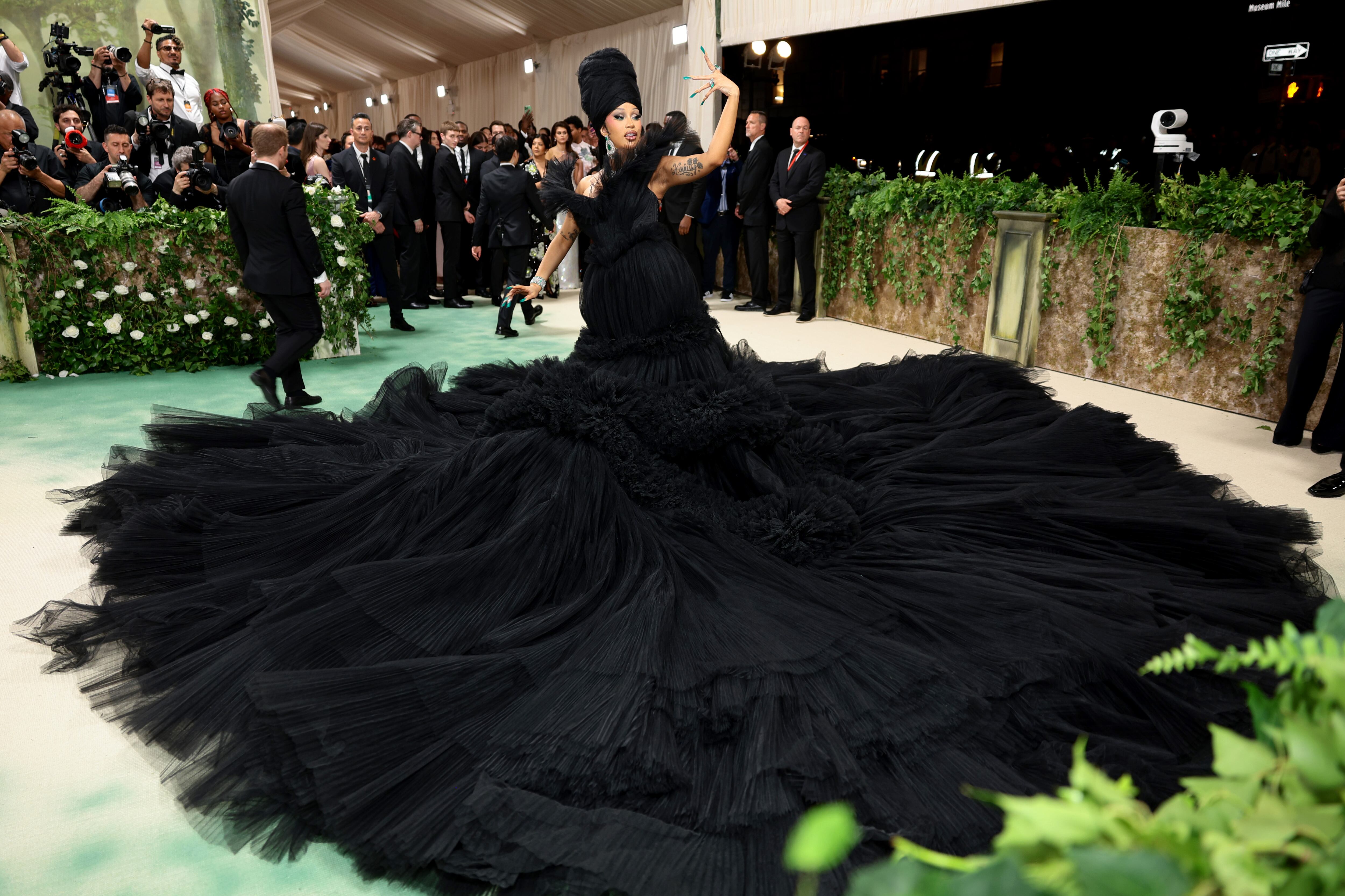 NEW YORK, NEW YORK - MAY 06: Cardi B attends The 2024 Met Gala Celebrating "Sleeping Beauties: Reawakening Fashion" at The Metropolitan Museum of Art on May 06, 2024 in New York City. (Photo by Dimitrios Kambouris/Getty Images for The Met Museum/Vogue)
