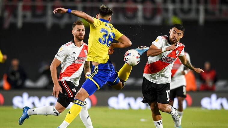 Paulo Díaz terminó como capitán en la derrota de River Plate ante Boca Juniors en el clásico del fútbol argentino