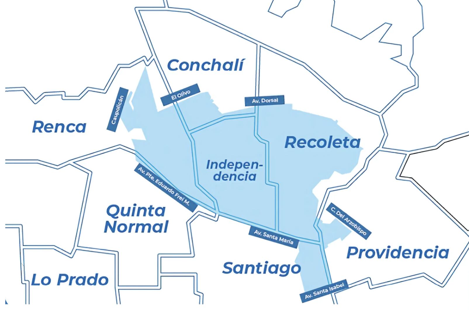 Mapa corte de agua Aguas Andinas