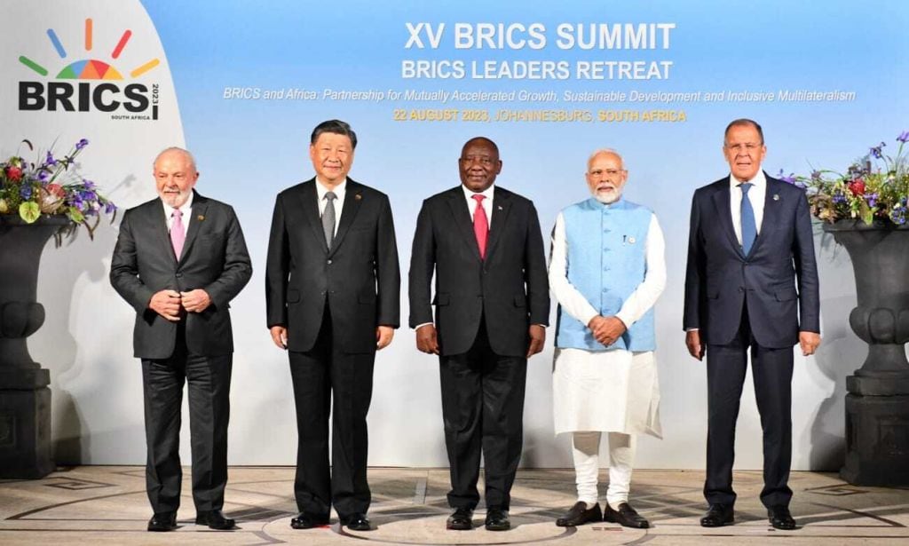 Presidentes de países del BRICS en Johannesburgo de Sudáfrica