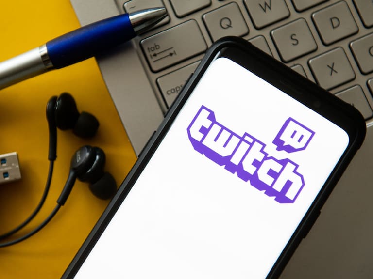 POLAND - 2020/10/20: In this photo illustration a Twitch logo seen displayed on a smartphone. (Photo Illustration by Mateusz Slodkowski/SOPA Images/LightRocket via Getty Images)