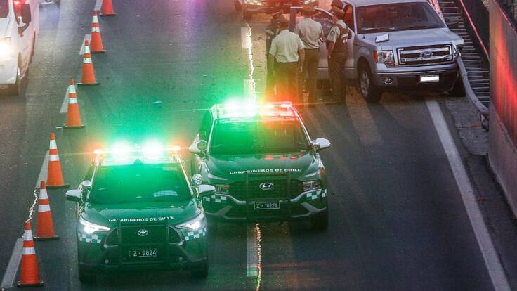 Carabinera resulta herida tras choque en Ruta 68: conductor ebrio impactó patrulla en procedimiento