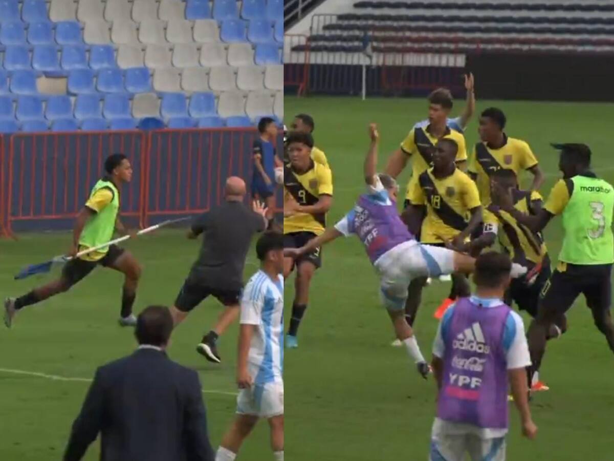 Captan feroz pelea en partido “amistoso” entre Argentina y Ecuador con jugadores sub 15