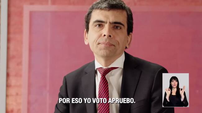 Carlos Gajardo en la franja del Apruebo