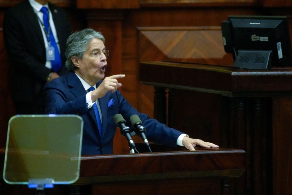 Presidente de Ecuador Guillermo Lasso hace su defensa en impeachment