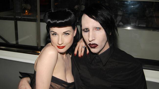Dita Von Teese y Marilyn Manson | Getty images