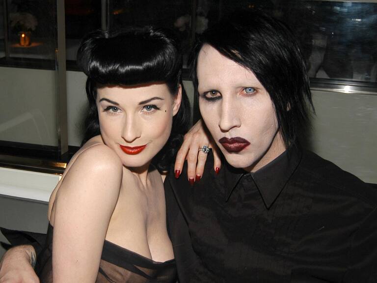 Dita Von Teese y Marilyn Manson | Getty images