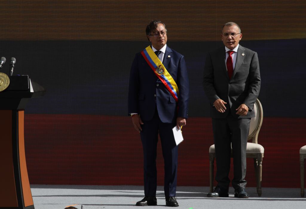 El nuevo presidente de Colombia, Gustavo Petro, al asumir el gobierno