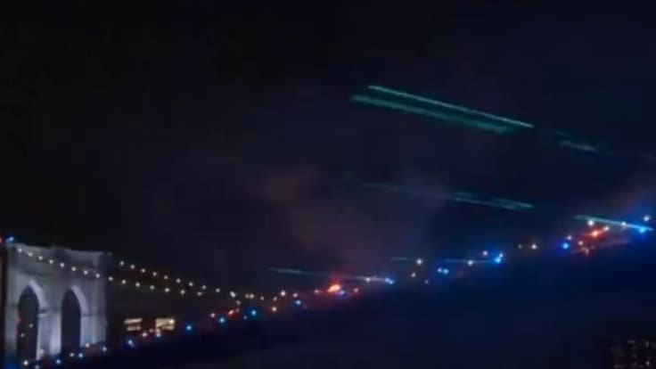 En medio de la celebración de los 250 años de Estados Unidos: incendio afectó al Puente de Brooklyn en Nueva York