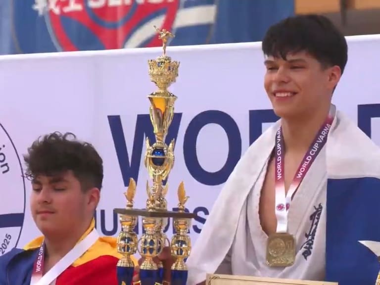 Con solo 14 años, chileno se consagra campeón del mundo de su categoría en el karate