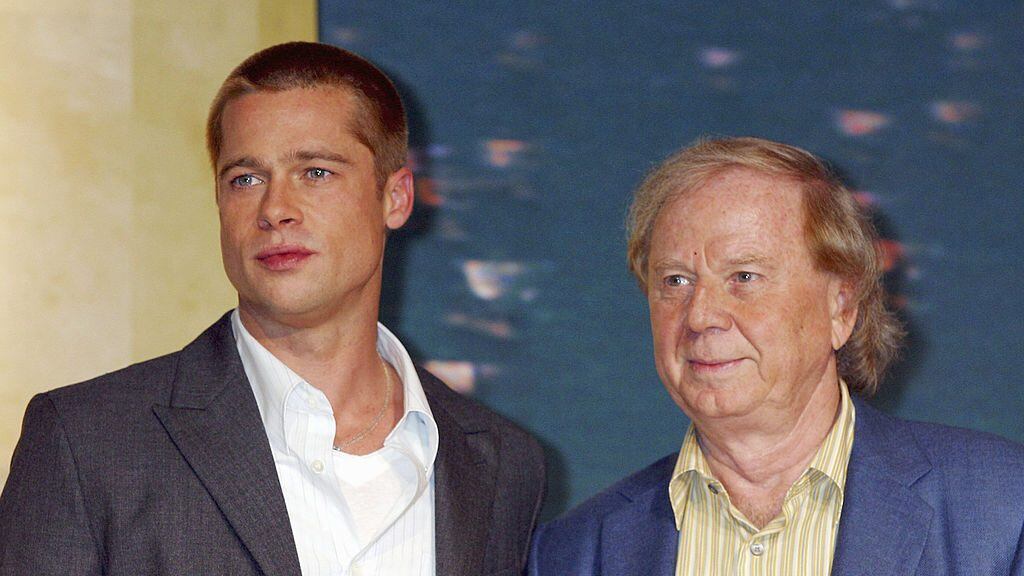 TOKYO, JAPAN - MAY 17:  Actor Brad Pitt and Director Wolfgang Petersen attend a press conference to promote the new film "Troy" on May 17, 2004 in Tokyo, Japan. (Photo by Junko Kimura/Getty Images)