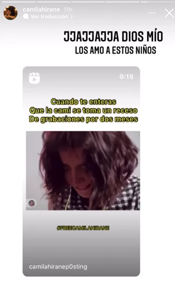 La reacción de Camila Hirane a meme sobre su supuesto receso de «Verdades Ocultas»