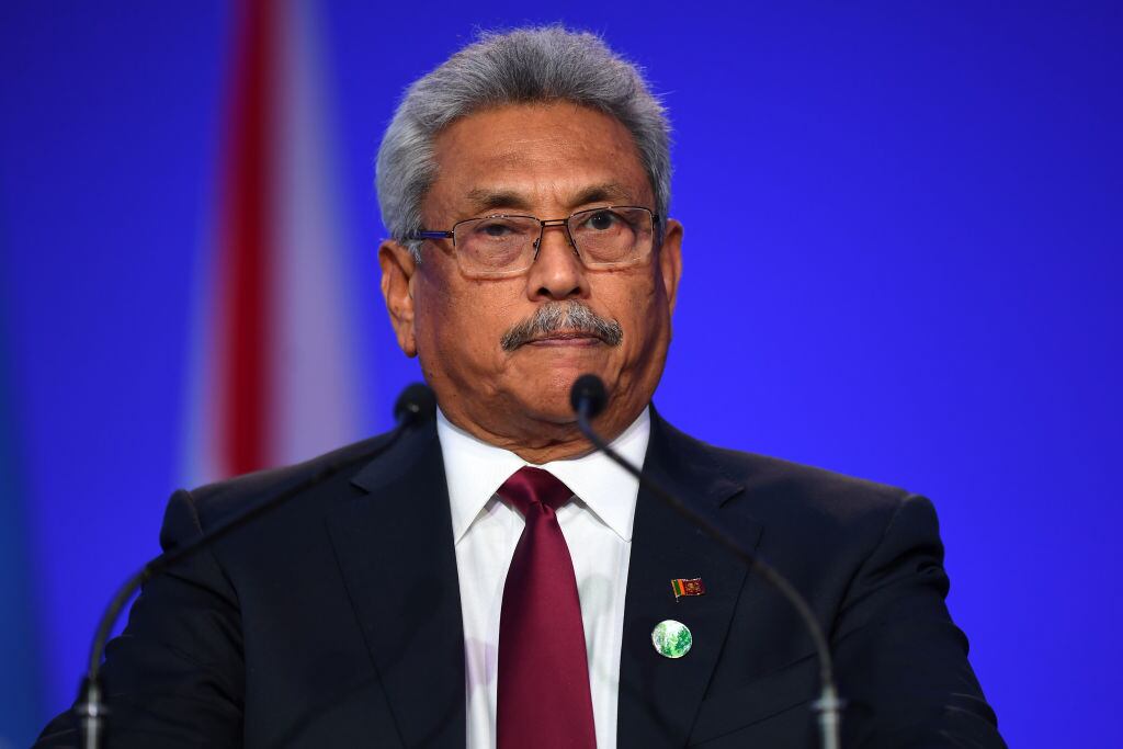 El renunciado presidente de Sri Lanka Gotabaya Rajapaksa