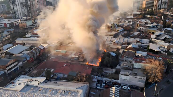 Bomberos declaran segunda alarma por incendio en Recoleta