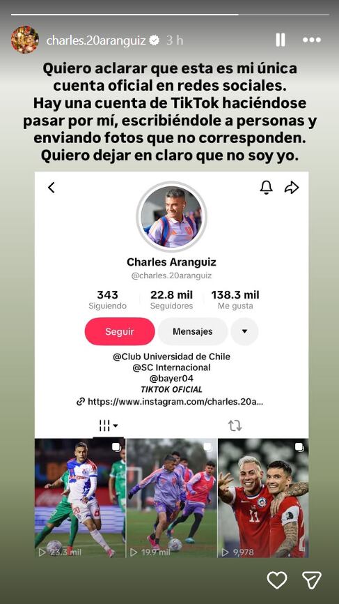 Captura: @charles.20aranguiz