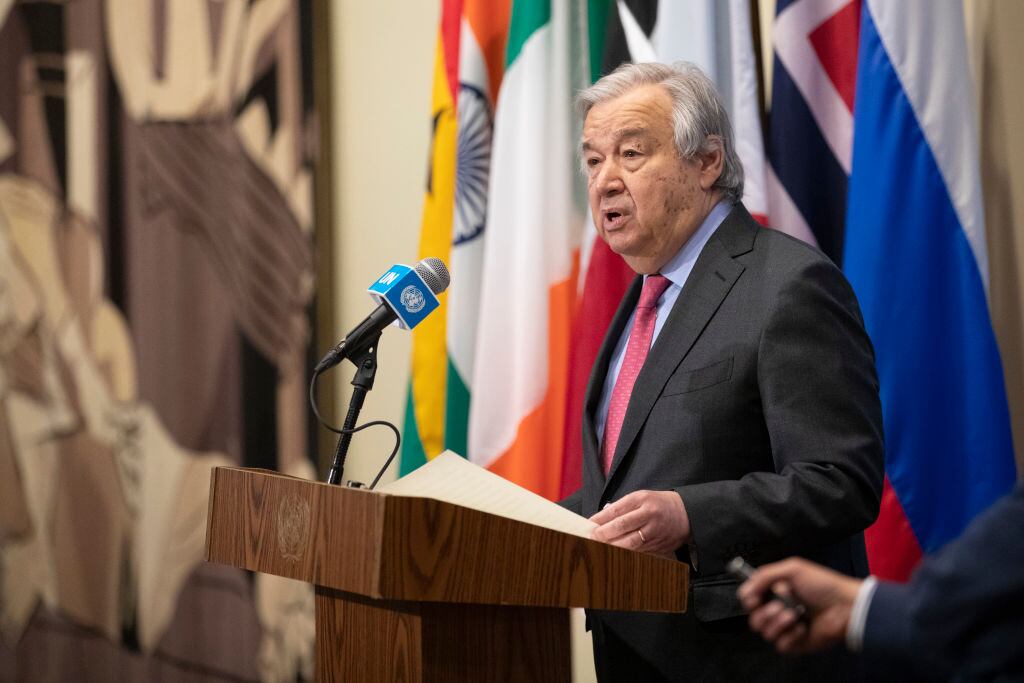 El secretario general de las Naciones Unidas Antonio Guterres
