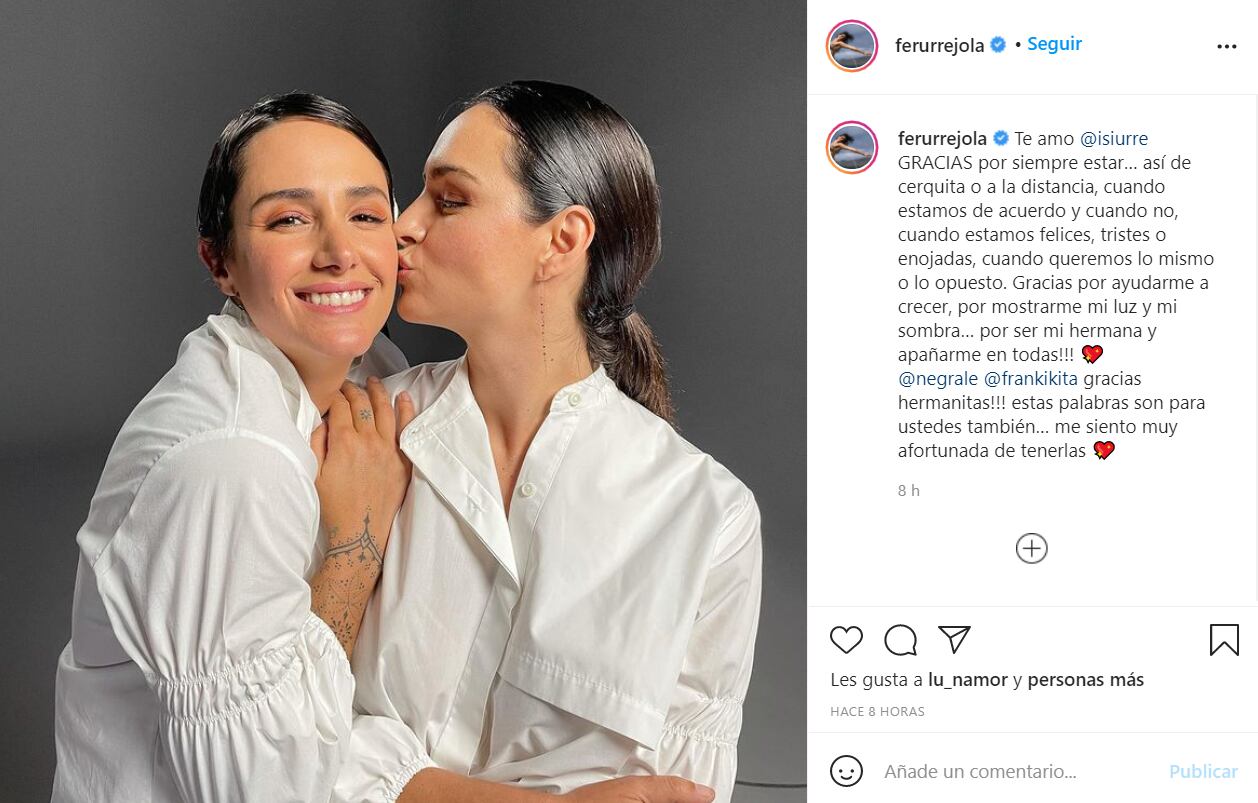 Fernanda Urrejola junto a su hermana Isidora | Instagram