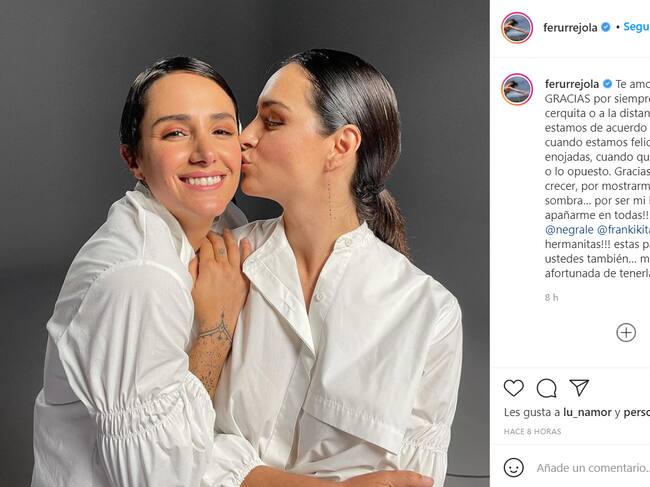 Fernanda Urrejola junto a su hermana Isidora | Instagram