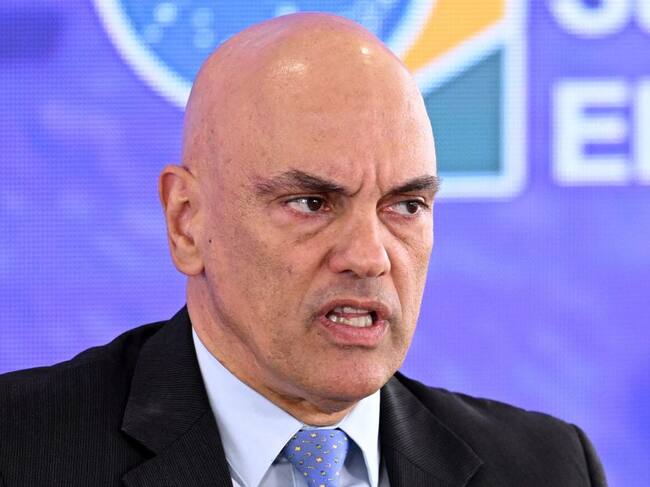 Magistrado Alexandre de Moraes habla ante la prensa en Brasilia