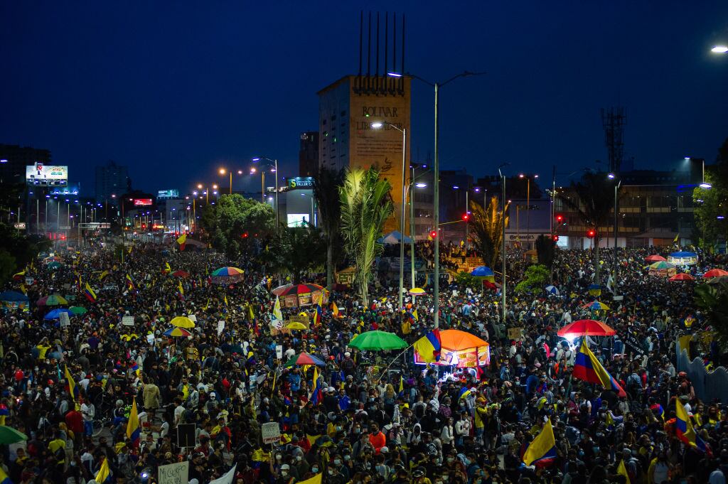 Masiva concentración ciudadana en Bogotá contra el gobierno