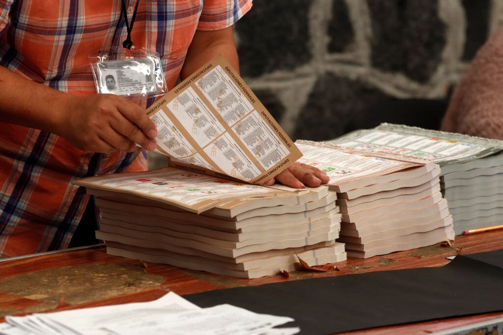 El conteo de votos durante las elecciones en México