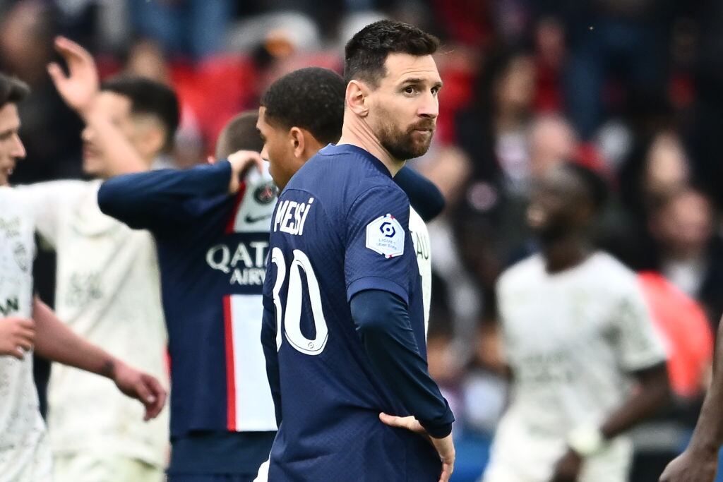 Messi en un partido con el PSG