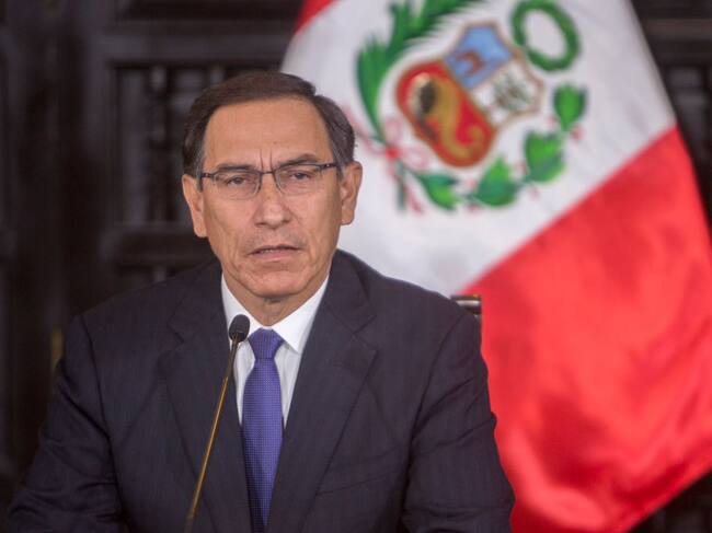 Martín Vizcarra durante un discurso presidencial en Lima