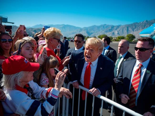 Donald Trump en una visita a Palm Springs en California