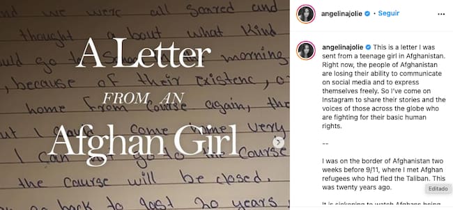 Angelina Jolie abrió una cuenta en Instagram