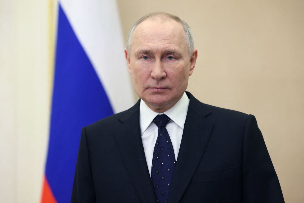 El presidente de la Federación de Rusia Vladimir Putin en el Kremlin