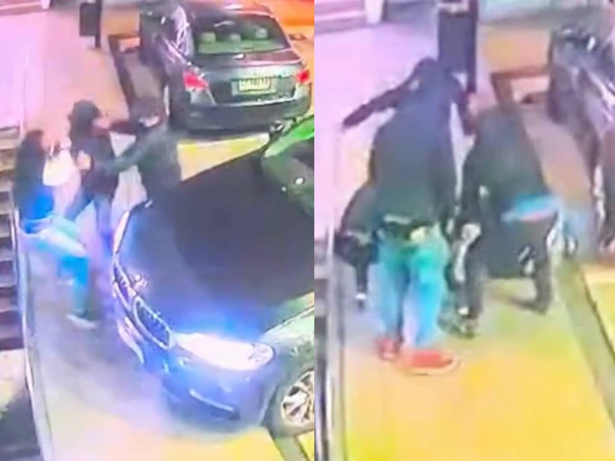 Registran violento robo de vehículo en estación de servicio en Vitacura: asaltantes agredieron a patadas a chofer en el piso
