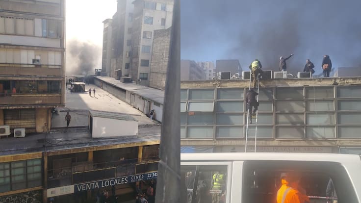 Emergencia en Santiago: incendio en galería comercial del sector Plaza de Armas obliga a masiva evacuación y rescates
