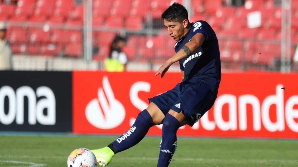 04 de Febrero del 2020/SANTIAGOCamilo Moya (C) ,durante el partido valido por la Fase 2 Ida de la Conmebol Libertadores 2020, entre Universidad de Chile vs Internacional, disputado en el Estadio Nacional.
FOTO:SEBASTIAN ORIA/AGENCIAUNO