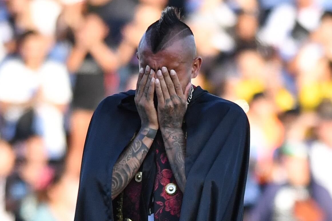 Arturo Vidal no contuvo las lágrimas en su reencuentro con el Monumental | Agencia Uno